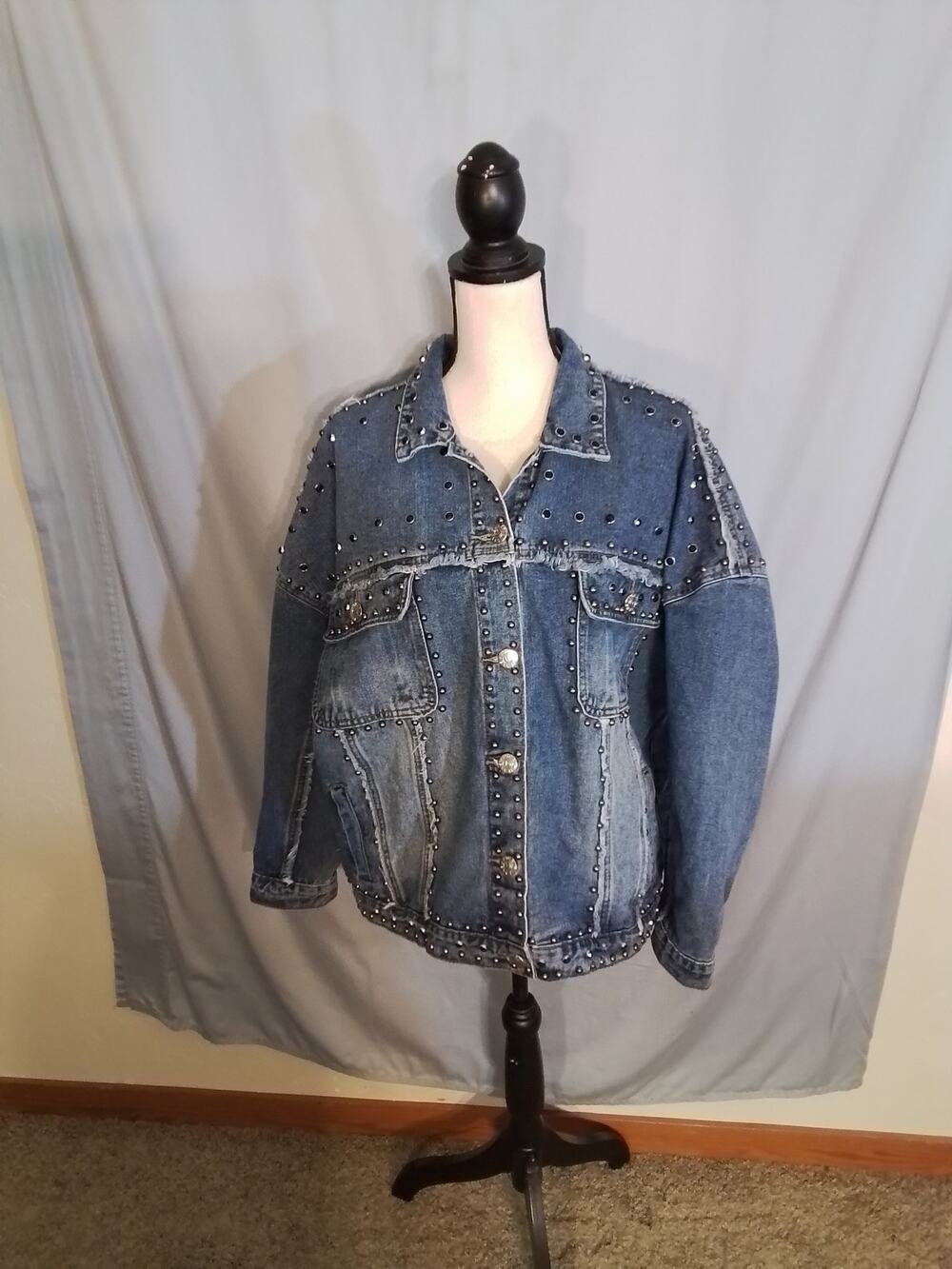 Vocal denim jacket, highly embellished